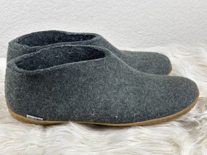 Glerups Men’s Green Wool Slip-On Slipper Size 44 EU/US 11 Rubber Sole Comfort - Picture 1 of 8