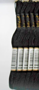 Anchor Six Stranded Threads Pack of 5 Black - Picture 1 of 1