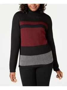 KAREN SCOTT Womens Ribbed Long Sleeve Turtle Neck Sweater - Picture 1 of 6