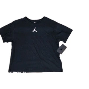 Nike Air Jordan Girls T-shirt Large 12/13 Years Flight Jumpman Tee Black New Tag - Picture 1 of 7
