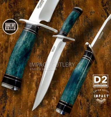 Model # 5829 Impact Cutlery Custom Hand Made Bowie Knife | D2 Blade Camel Bone - Image 1 of 4
