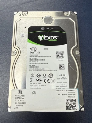 Seagate Exos 7E8 ST4000NM0025 4TB SAS Server Hard Drive 3.5" TESTED - Image 1 of 4