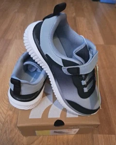 All in Motion Boys' Sneakers Dara Athletic Shoes Gray Black Size 2 New with Box - Picture 1 of 14