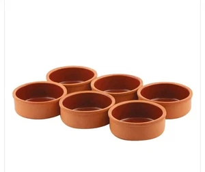 6x Kochen Tontopf, Kochgeschirr Ton Ofen Pfanne, Terrakotta Auflaufförmchen Set, 4,5 Zoll - Bild 1 von 3