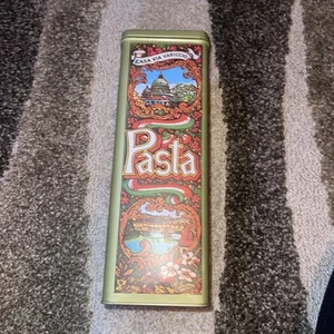 Vintage Casa Via Variccio Pasta Napoli Bologna Torino latta alta 12" x 4" - Foto 1 di 10
