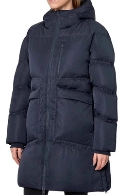 Mondetta Mid-Length Puffer Jacket Women’s L Down Body 700 Fill Black Hooded - Image 1 of 4