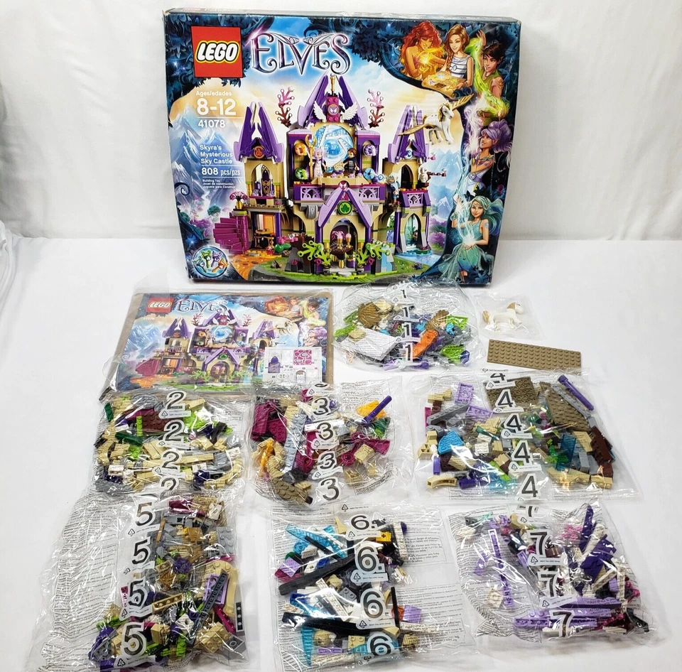 Conjunto Lego Elfos 41078 Skyra's Mysterious Sky Castle Novo Caixa Aberta Manuais Completos - Imagem 1 de 4