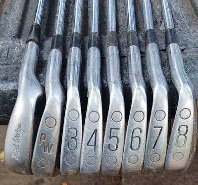 Wilson 1200 Lt Irons/Golf Clubs/RH/ Pitching Wedge/Steel Stan Thompson SW 60* - Image 1 of 4