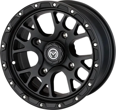 MU 545X Blk Fr Rr Wheel Assembly 14x7 4/156 5+2 Polaris Sportsman 400 4x4 01-13 - Image 1 of 4