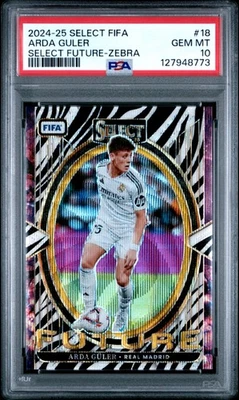 2024-25 Select FIFA #18 Arda Guler Future - Zebra SSP PSA 10 (pop 1) - Imagem 1 de 2