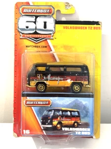 2013 Matchbox 60th Anniversary Volkswagen T2 Bus MIB MINT 1.64 #16 B4 - Picture 1 of 5