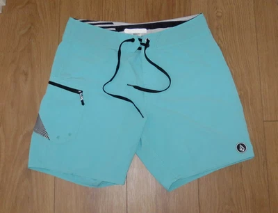 VOLCOM Lido Solid 18" Stretch Boardshorts W32 (Gr. M)  Badehose blau cyan - Bild 1 von 4
