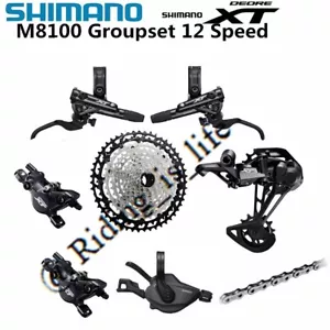 SHIMANO XT M8100 1x12 Speed MTB Groupset W/M8100 Braket Set RESIN-Ice Tech 5 Pcs - Picture 1 of 11