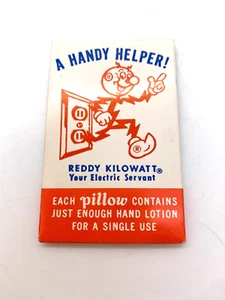 VTG 1957 REDDY KILOWATT Handy Helper Hand Lotion Pillows pouch US Electric promo - Picture 1 of 7