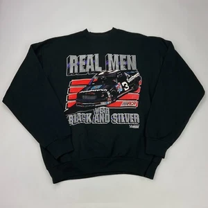 Vintage 1990 Dale Earnhardt Intimidator Black Graphic Sweatshirt XL Real Men - Bild 1 von 8