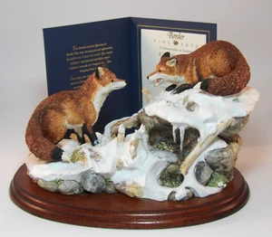 Border Fine Arts B0092 Ltd Ed Fox Figurine Cool Reception c1997 + Cert VGC - Picture 1 of 12