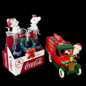 Vintage Coca-Cola Hallmark Andenken Ornamente 2 Stück sehr einzigartig 1991 & 1994 - Bild 1 von 9