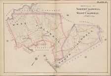 1904 NORTH & WEST CALDWELL ESSEX COUNTY, NEW JERSEY, MONOMONOCK INN ATLAS MAP