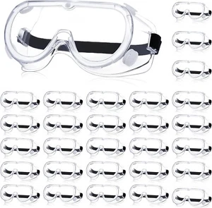 Clear Protective Goggles - 30 Pairs for Industrial & Home Use with UV Protection - Picture 1 of 8