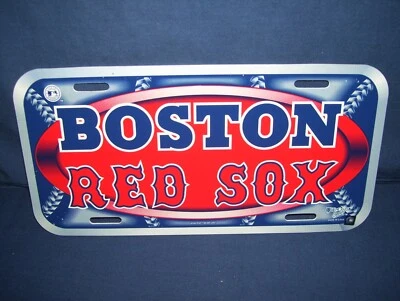 Boston Red Sox Plastic License Plate WinCraft Sports Used - Image 1 of 3