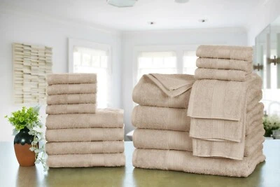 Ample Decor Bathroom Towel Set of 6 and 18 Hand, Wash, Bath Towel Combo 600 GSM - Image 1 of 3