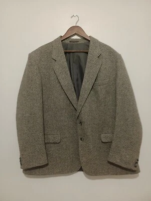Vintage Centaur Gold Collection Men’s Tweed Herringbone Wool Blazer Size 50” R - Image 1 of 4