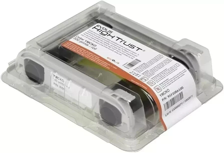 Evolis R5F208A100 YMCKO Color Ribbon for Primacy 2 ID Card Printer (300 Prints)