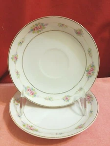Juego de 2 platillos de China Nippon pintados a mano vintage Noritake "James China" - Imagen 1 de 4