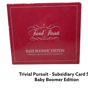 Vintage Trivial Pursuit baby boomer edition questions. Subsidiary Question Cards - Picture 1 of 5