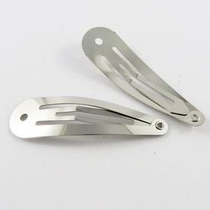 Bulk 20pcs DIY Snap Hair Clip Finding 49mm with hole for adding bling! - Picture 1 of 1