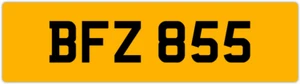 BFZ 855 B 3x3 DATELESS PRIVATE NUMBER PLATE BEC BEK BRY BEN BOB BAZ BIL BAS BON - Picture 1 of 1
