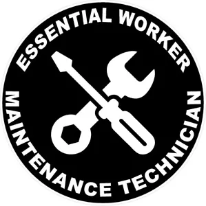 Essential Worker Maintenance Technician Decal - Picture 1 of 2