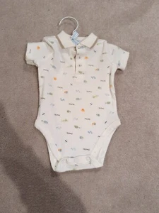 First Moments Baby One Piece w/ Frog Snail Turtle Butterfly Design - Picture 1 of 2
