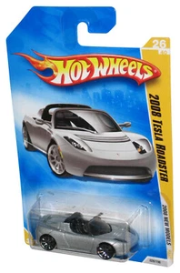 Hot Wheels 2008 New Models 26/40 Silver 2008 Tesla Roadster Toy Car 026/196 - Picture 1 of 1