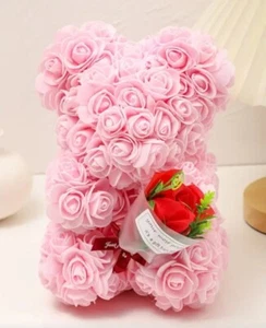 Teddy Bear Rose 9.5in Flower Rose Bear Pink Gift FREE SHIPPING!!! - Picture 1 of 1