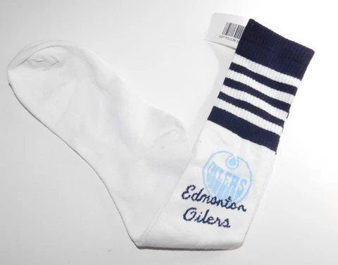 EDMONTON OILERS NHL Ladies Socks Athletic Tube Long Knee High Hockey Cover