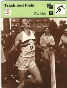 1977-79 Sportscaster Card, #09.14 Track, Roger Bannister, Mile - Picture 1 of 1