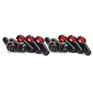 BONOSS M14x1.5 Black Lug Bolts Wheel Studs Cone Seat | 45mm shank Grade 12.9 - Picture 1 of 12