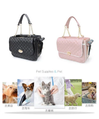 Moda Portador para Perros Cuero PU Perro Bolso de Mano Perro Cartera Gato Bolso Mascota Gato Perro Foto 1 de 4