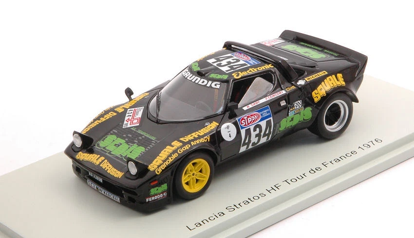 Spark Model LANCIA STRATOS HF N.434 TOUR DE FRANCE 1976 BRUNO SABY-F.CONCONI 1 4