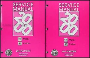 Manuale Di Riparazione 2000 Chevy Malibu 2 Volumi Set Originale OEM Chevrolet LS - Foto 1 di 2