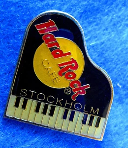 ESMALTE DE ESTOCOLMO NEGRO CONCIERTO PIANO DE COLA TECLAS TECLADO Hard Rock Café PIN - Imagen 1 de 1