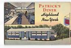 St2195b Patricks Diner Highland Ulster Co Ny C1940s Linen Postcard