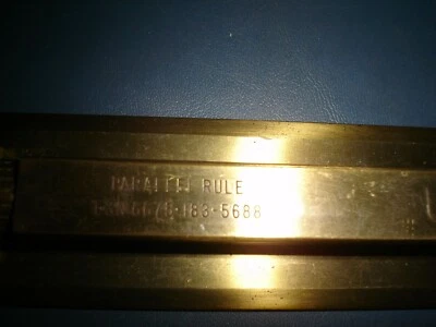 Regla paralela de latón vintage de Estados Unidos Foto 1 de 4