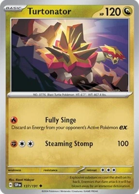 Pokemon SV08 Surging Sparks Turtonator 137/191 - Image 1 of 3