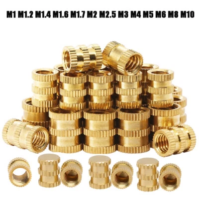 H59 Messing Rändelmutter Gewindeeinsatz Einpressmutter Einschlagmutter M1 - M10 - Bild 1 von 4