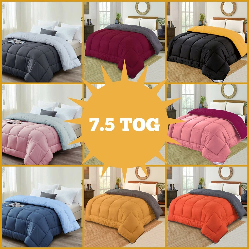 7.5 tog Box Stitching Reversible Coverless Summer Cool Duvet