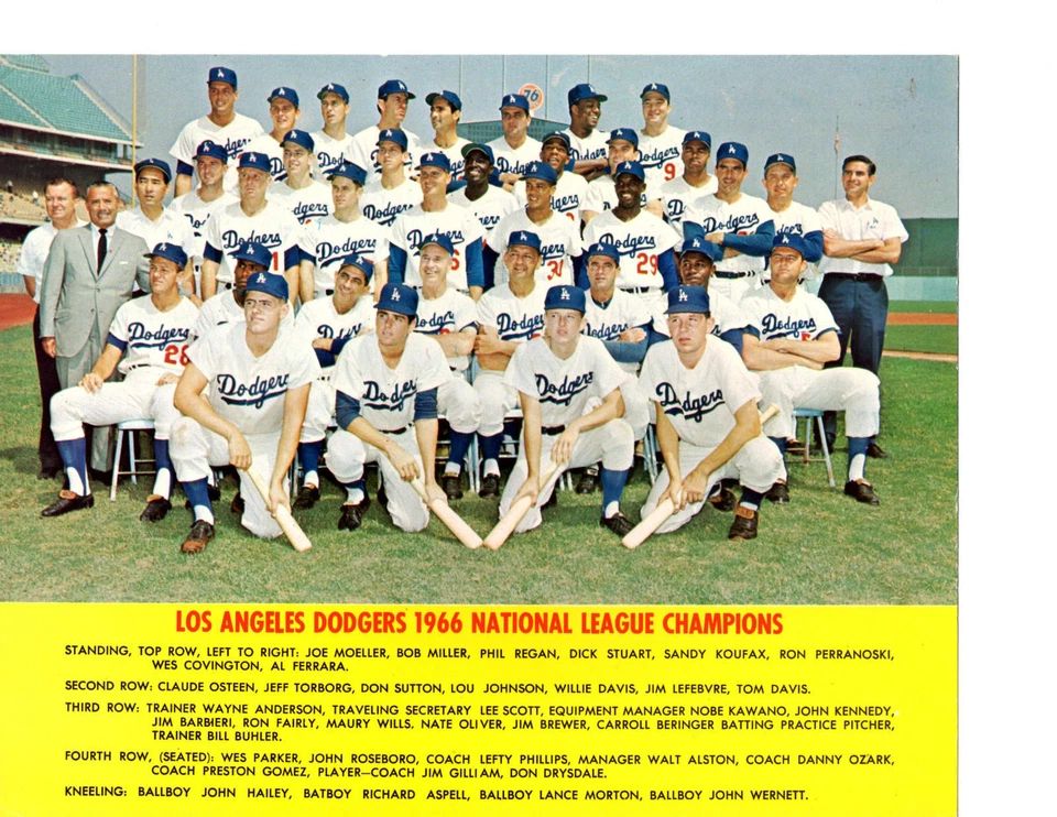 1966 LOS ANGELES DODGERS NL CHAMPS TEAM  8x10 PHOTO  BASEBALL  - Image 1 of 1
