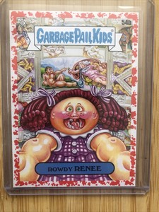 Garbage Pail Kids Go on Vacation Rowdy Renee 54b RED Parallel 14/75