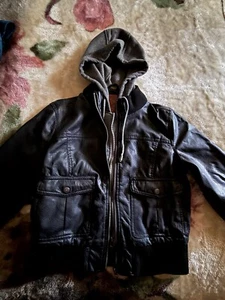 Beverly Hills Polo Club Leather Jacket With Hoodie (Size L) - Picture 1 of 10